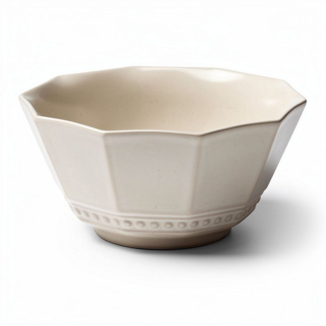 Tigela octagonal de cerâmica 20 x 20 x 8cm para servir alimentos